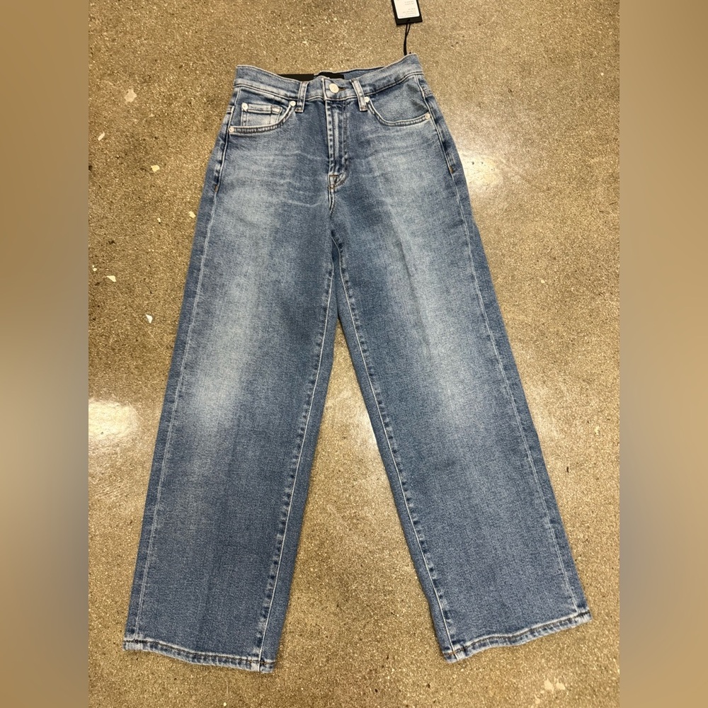 7 For all mankind stovepipe straight ankle jeans